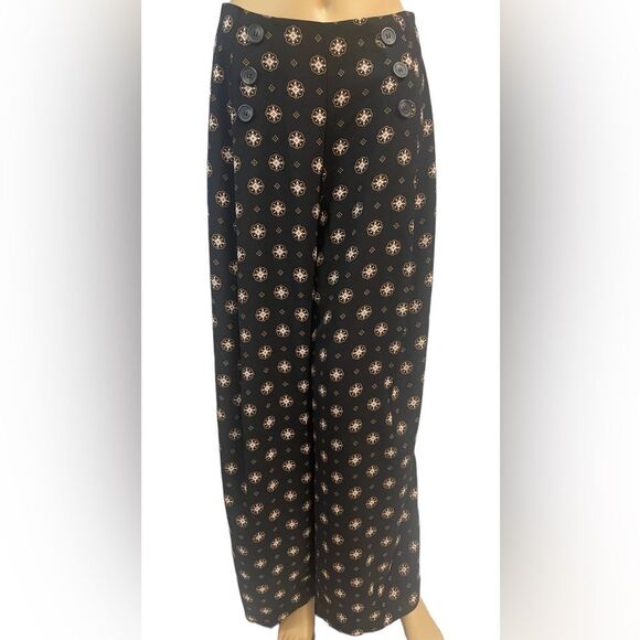 Gianni Bini Mid rise, side zip, wide leg, Boho style pants, size S pop - Picture 1 of 6